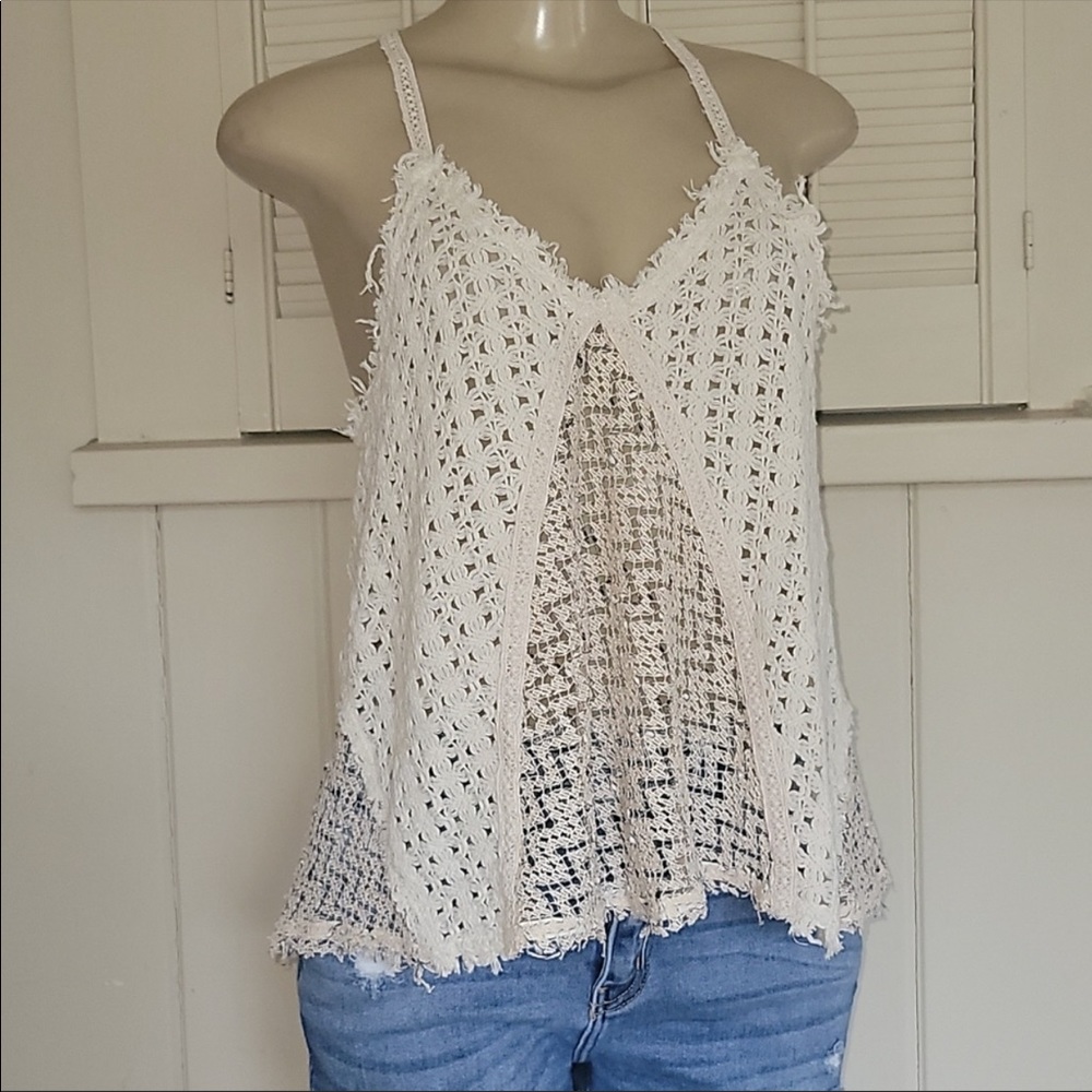 Free people crochet racerback tank
